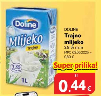 DOLINE Trajno mlijeko
