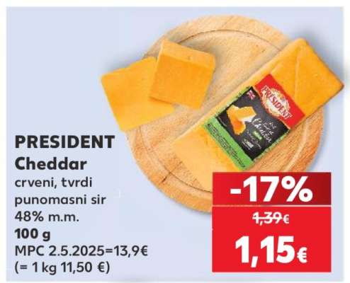 PRESIDENT Cheddar