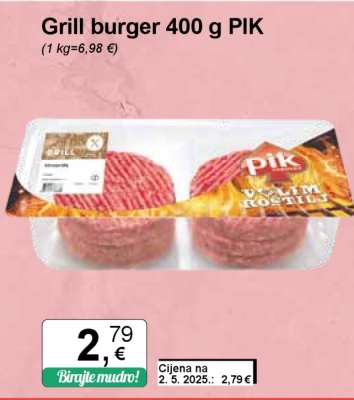 Grill burger 400 g PIK