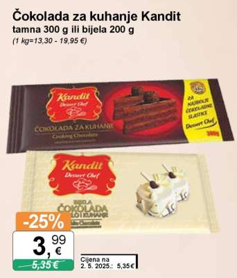 Čokolada za kuhanje Kandit