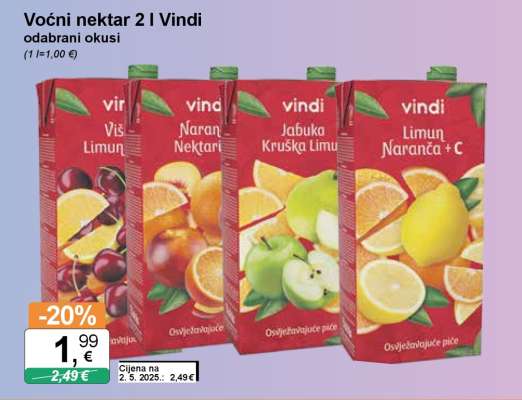Voćni nektar 2 l Vindi