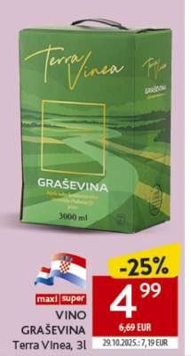 VINO GRAŠEVINA Terra Vinea, 3l