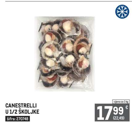 CANESTRELLI U 1/2 ŠKOLJKE