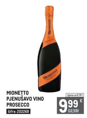 MIONETTO PJENUŠAVO VINO PROSECCO