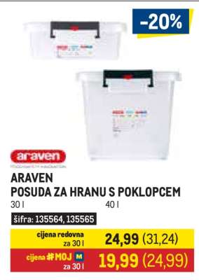 ARAVEN POSUDA ZA HRANU S POKLOPCEM