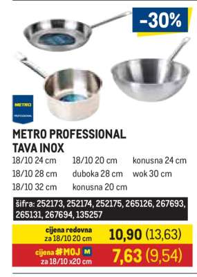 METRO PROFESSIONAL TAVA INOX