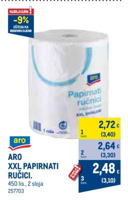 ARO XXL PAPIRNATI RUČICI