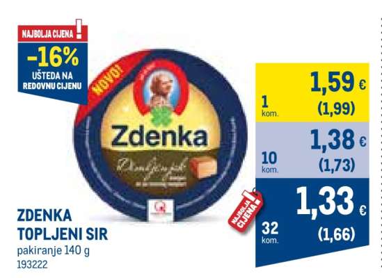 ZDENKA TOPLJENI SIR