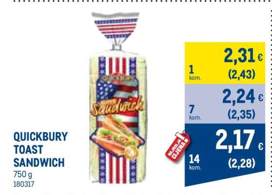 QUICKBURY TOAST SANDWICH