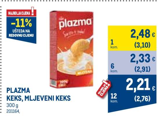 PLAZMA keks mljeveni keks