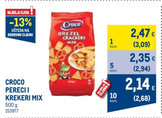 CROCO PERECI I KREKERI MIX