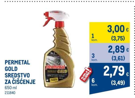 PERMETAL GOLD SREDSTVO ZA ČIŠĆENJE