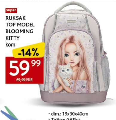 RUKSAK TOP MODEL BLOOMING KITTY