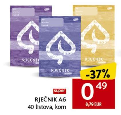RJEČNIK A6