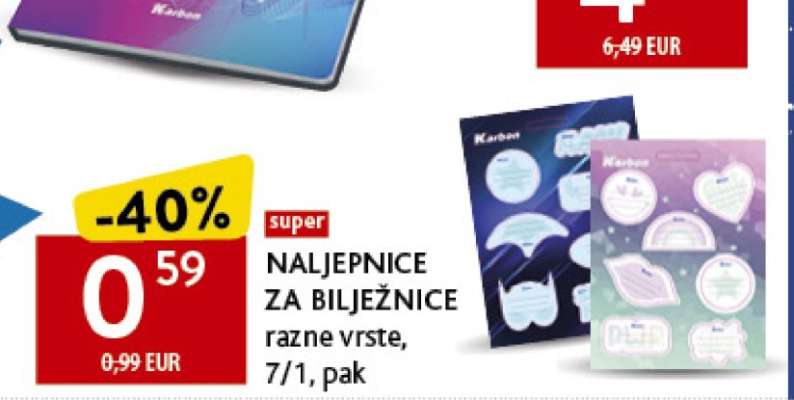 Naljepnice za bilježnice