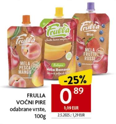 FRULLA voćni pire odabrane vrste 100g