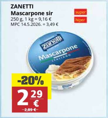 ZANETTI Mascarpone sir