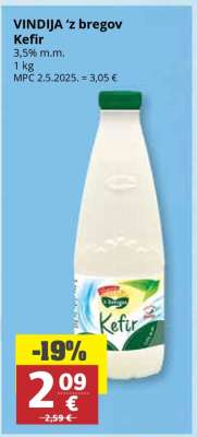 VINDIJA ‘z bregov Kefir