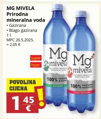 MG MIVELA Prirodna mineralna voda