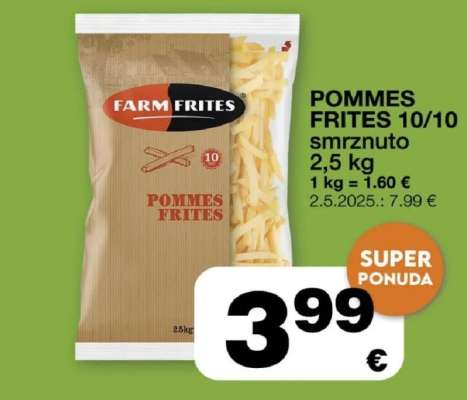 POMMES FRITES 10/10 smrznuto