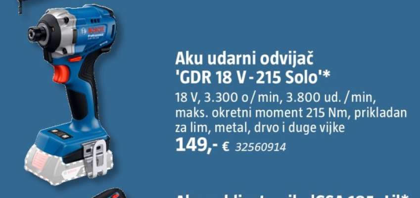Aku udarni odvijač 'GDR 18 V-215 Solo'