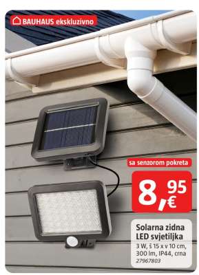 Solarna zidna LED svjetiljka