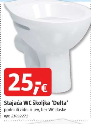 Stajaća WC školjka 'Delta'