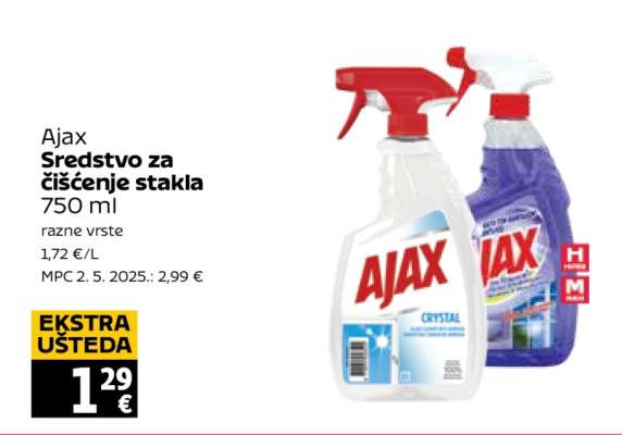 AJAX SREDSTVO ZA ČIŠĆENJE STAKLA