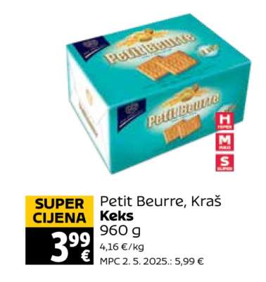 Petit Beurre, Kraš