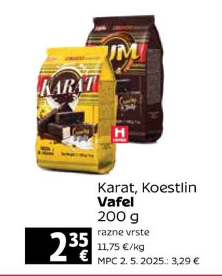 Karat, Koestlin Vafel