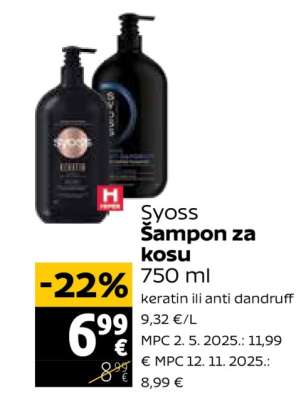 SYOSS ŠAMPON ZA KOSU