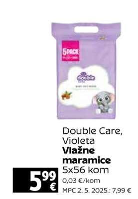 Double care, Violeta Vlažne maramice