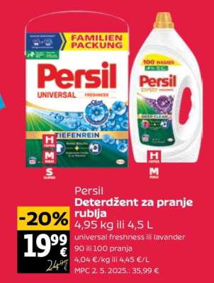 PERSIL DETERDŽENT ZA PRANJE RUBLJA