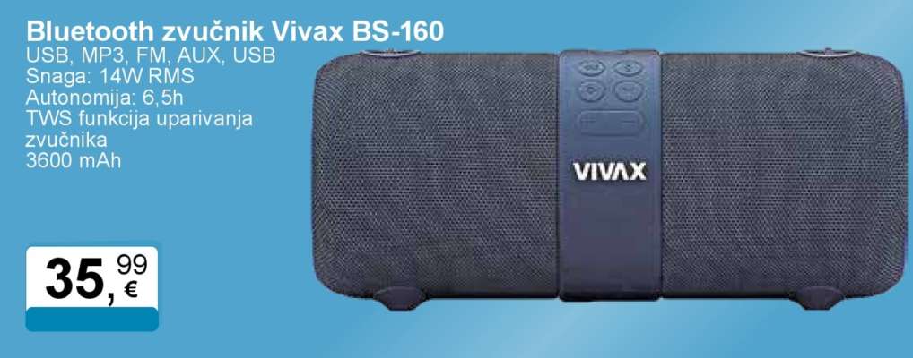 Bluetooth zvučnik Vivax BS 160