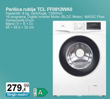Perilica rublja TCL FF0812WA0