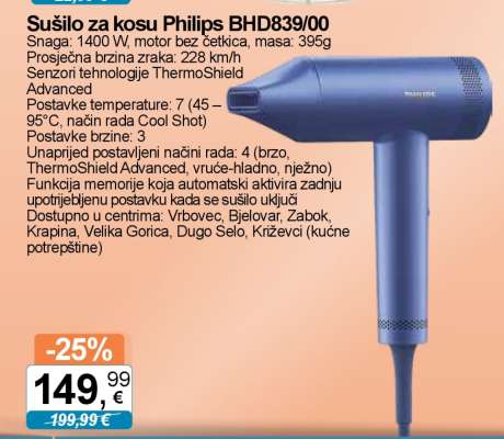 Sušilo za kosu Philips BHD839/00