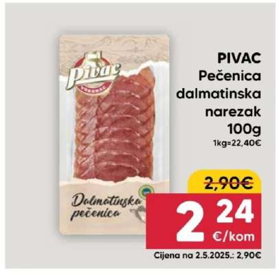 PIVAC Pečenica dalmatinska narezak 100g