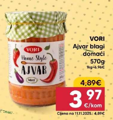 VORI Ajvar blagi domaći 570g