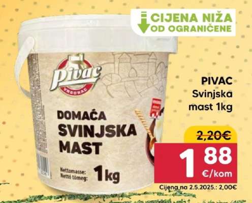 PIVAC Svinjska mast 1kg