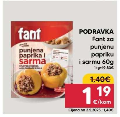 PODRAVKA Fant za punjenu papriku i sarmu 60g