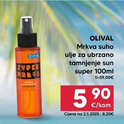 OLIVAL Mrkva suho ulje za ubrzano tamnjenje super 100ml