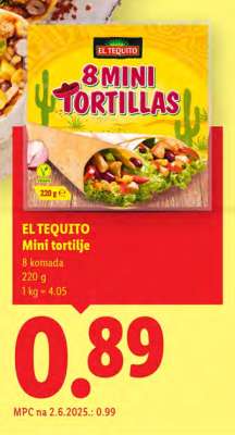 EL TEQUITO Mini tortilje