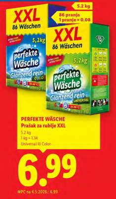 PERFECTE WÄSCHE Prašak za rublje XXL