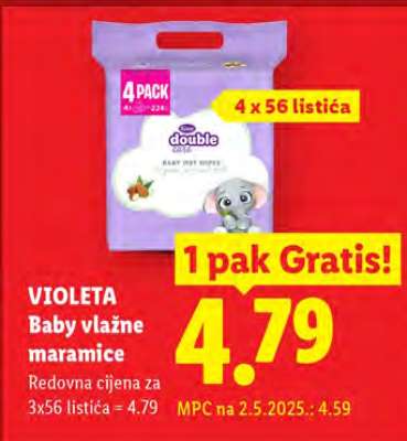VIOLETA BABY VLAŽNE MARAMICE