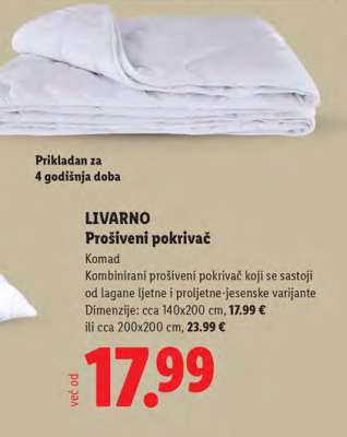 LIVARNO Prošiveni pokrivač