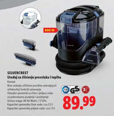 SILVERCREST Uređaj za čišćenje presvlaka i tepiha