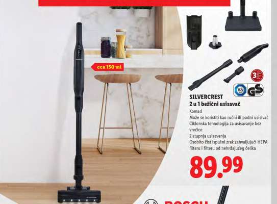 SILVERCREST 2-u-1 bežični usisavač