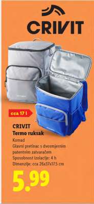 CRIVIT Termo ruksak