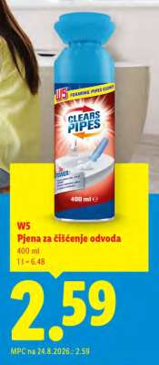W5 Pjena za čišćenje odvoda
