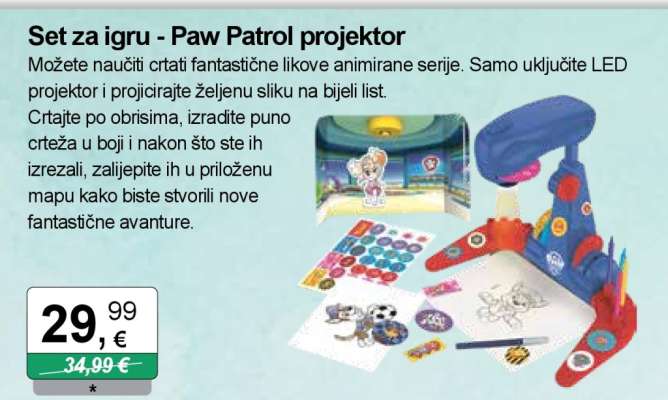 Set za igru - Paw Patrol projektor